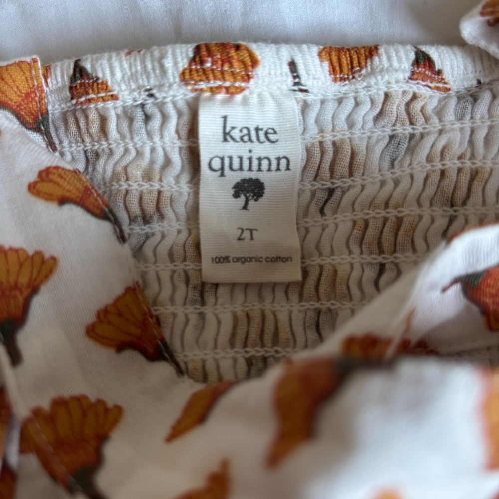 Kate Quinn Organic Woven Cotton Marigold Romper • Size 2T - Picture 7 of 11